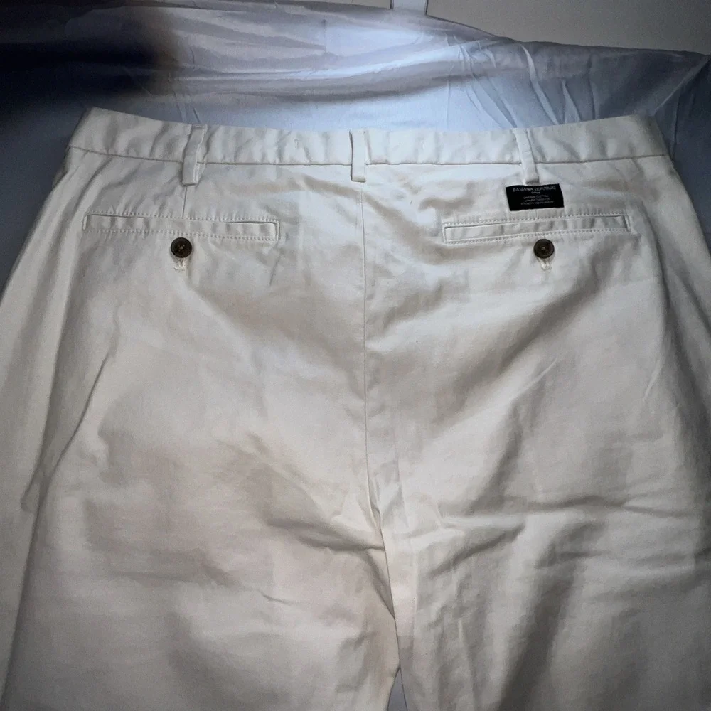 Banana Republic Slim Lived-In Chino Pant Transition Cream 38 X 36